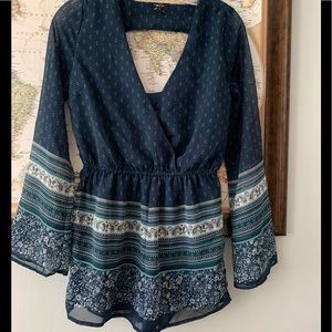 Bell sleeve romper